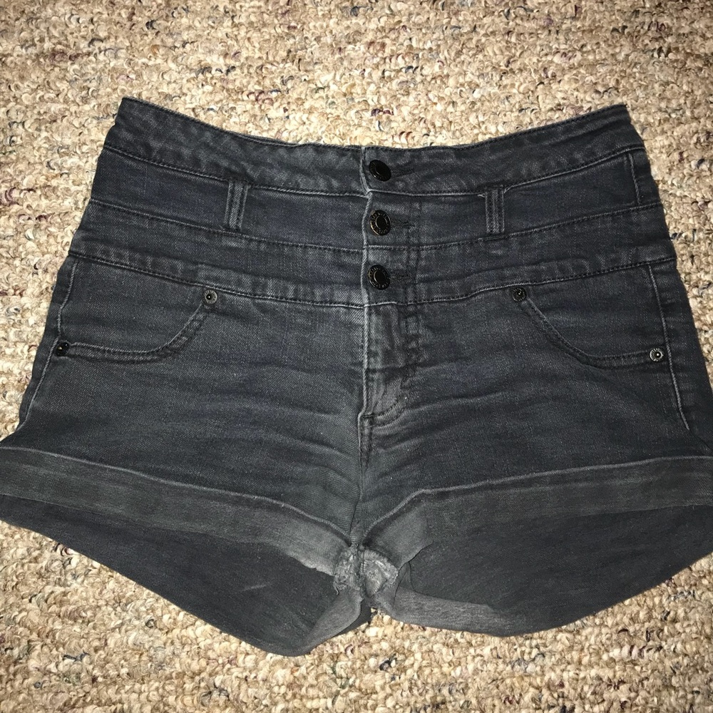 Black High Waisted Shorts